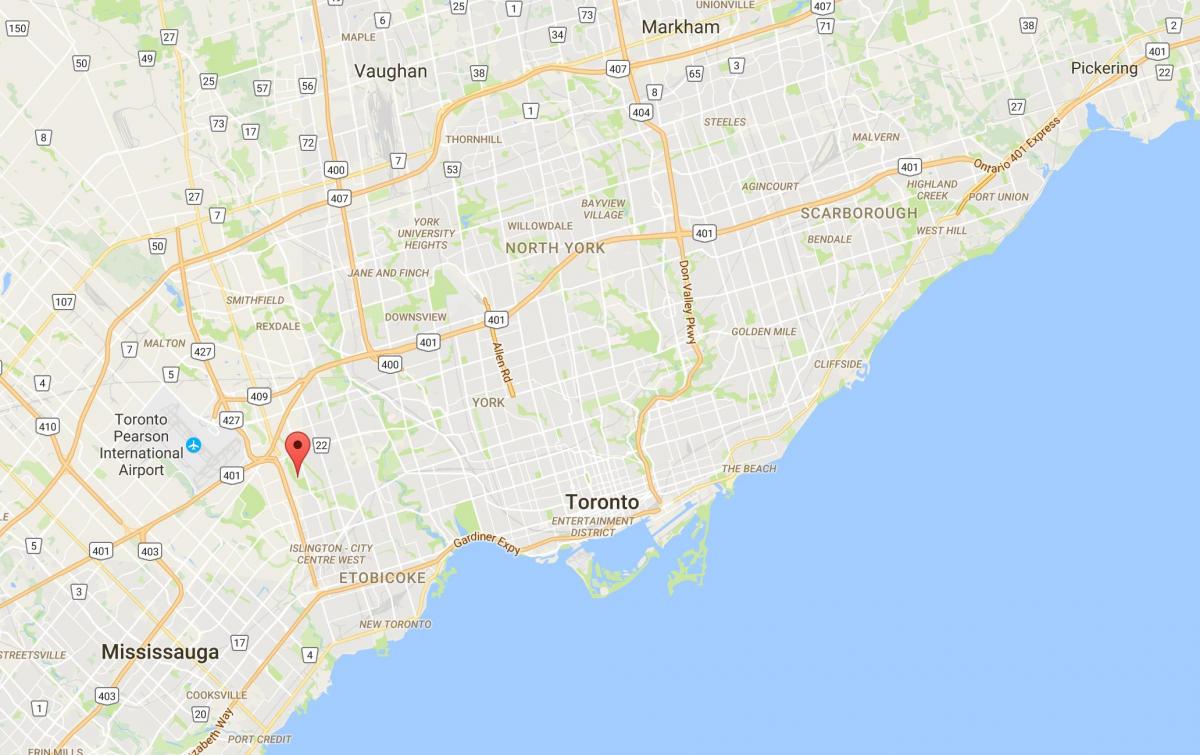 Mappa di West Deane Park district di Toronto