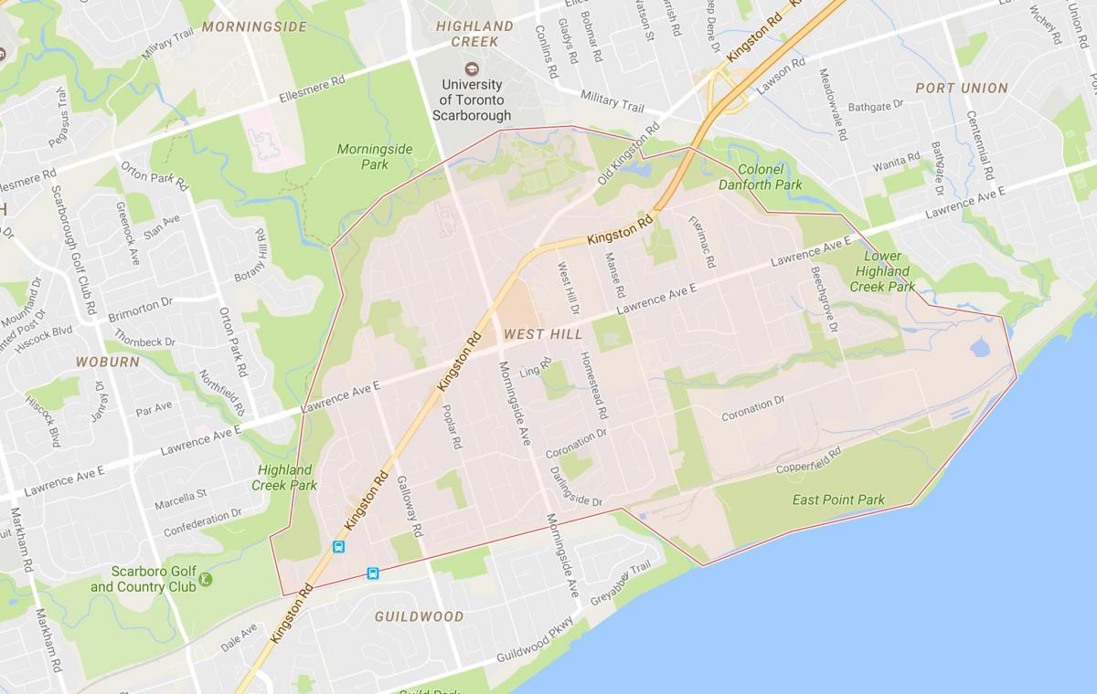 Mappa di West Hill Toronto