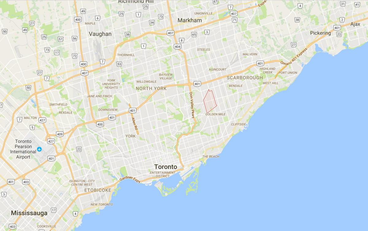 Mappa di Wexford distretto di Toronto
