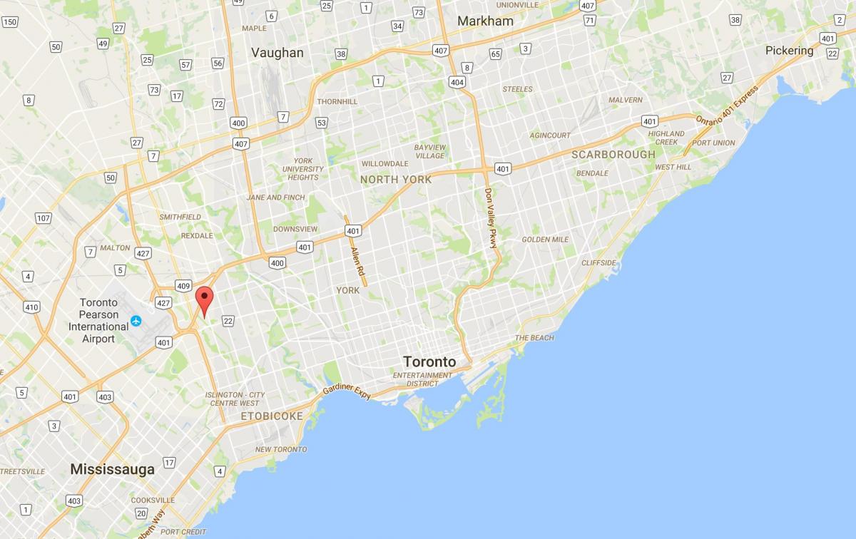 Mappa di Willowridge distretto di Toronto