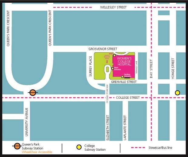 Mappa del Women's College Hospital di Toronto