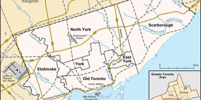 Mappa di Toronto