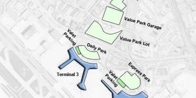 Mappa di aeroporto di Toronto Pearson parcheggio