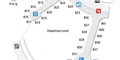Mappa di aeroporto Toronto Pearson piano arrivi del terminal 3