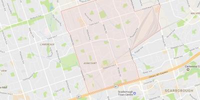 Mappa di Agincourt quartiere di Toronto