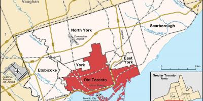 Mappa della zona di Toronto