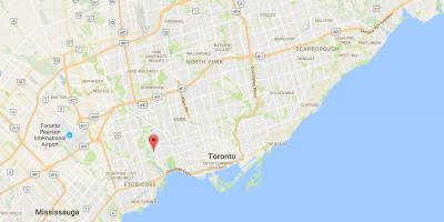 Mappa di Baby Point distretto di Toronto