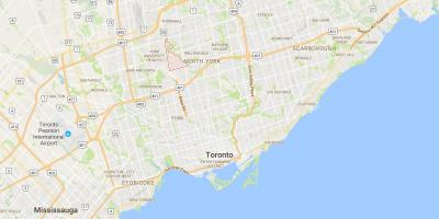 Mappa di Bathurst Manor distretto di Toronto