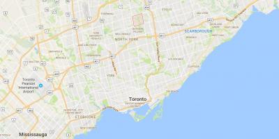 Mappa di Bayview Boschi – Steeles distretto di Toronto