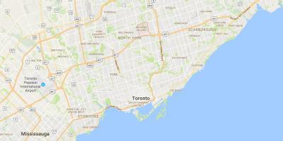 Mappa di Bayview Village distretto di Toronto