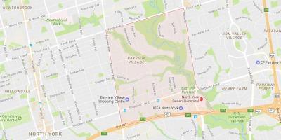 Mappa di Bayview Village quartiere di Toronto
