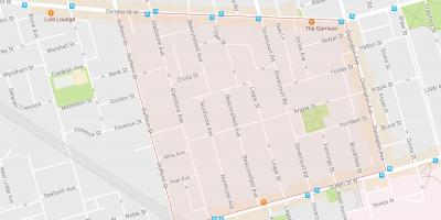 Mappa di Beaconsfield Villaggio quartiere di Toronto