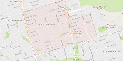 Mappa di Bedford Park nel quartiere di Toronto