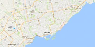 Mappa di Betulla Scogliera distretto di Toronto