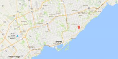 Mappa di Betulla Scogliera Heights, distretto di Toronto