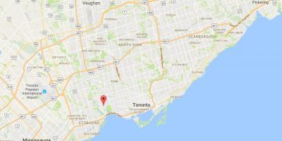 Mappa di Bloor West Village distretto di Toronto