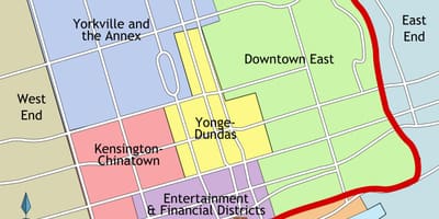Mappa del centro di Toronto