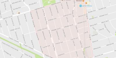 Mappa di Chaplin Tenute quartiere di Toronto