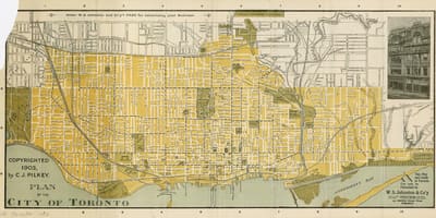 Mappa della città di Toronto 1903