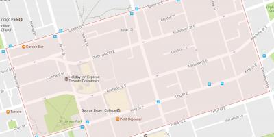 Mappa della Città Vecchia, quartiere di Toronto