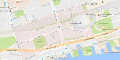 Mappa di CityPlace quartiere di Toronto
