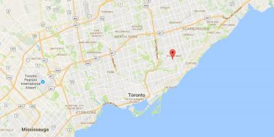 Mappa di Clairlea distretto di Toronto