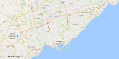 Mappa di Clanton Park district di Toronto