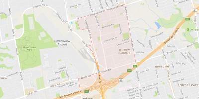 Mappa di Clanton Park nel quartiere di Toronto