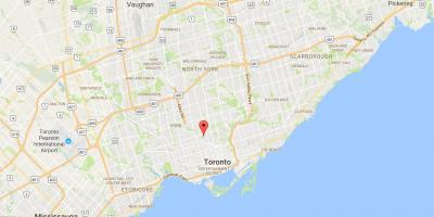 Mappa di South Hill district di Toronto