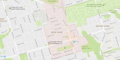 Mappa di Deer Park nel quartiere di Toronto