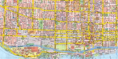 Mappa della Città di Toronto, Canada