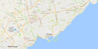 Mappa di Downsview distretto di Toronto