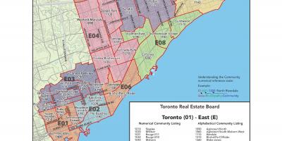 Mappa di east Toronto