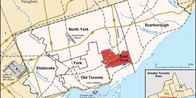 Mappa di East York Toronto