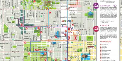 Mappa di Eco cab tour di Toronto