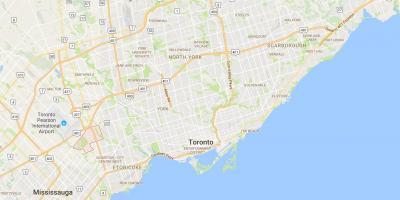 Mappa di Eringate distretto di Toronto