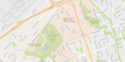Mappa di Eringate quartiere di Toronto
