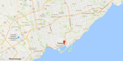 Mappa di East Bayfront distretto di Toronto