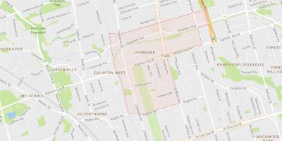 Mappa di Fairbank quartiere di Toronto