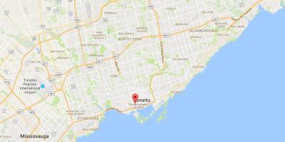 Mappa di Fashion District, distretto di Toronto
