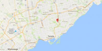Mappa di Flemingdon Park district di Toronto