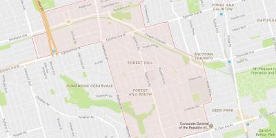 Mappa di Forest Hill Toronto