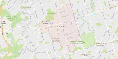 Mappa di Golden Mile quartiere di Toronto