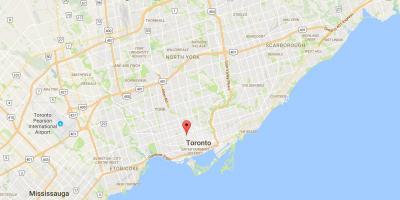 Mappa di Harbord Villaggio del distretto di Toronto
