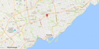 Mappa di Hoggs Hollow distretto di Toronto