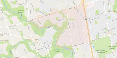 Mappa di Humbermede quartiere di Toronto