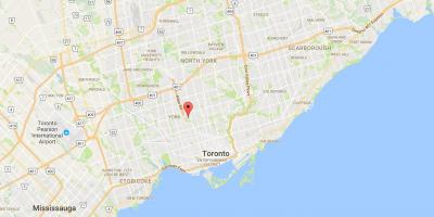 Mappa di Humewood–Cedarvale distretto di Toronto