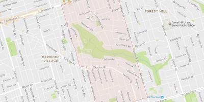 Mappa di Humewood–Cedarvale quartiere di Toronto