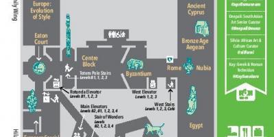 Mappa del Royal Ontario Museum di livello 3