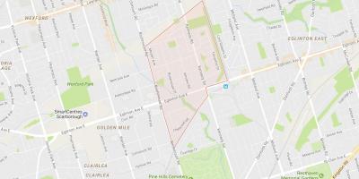 Mappa di Ionview quartiere di Toronto